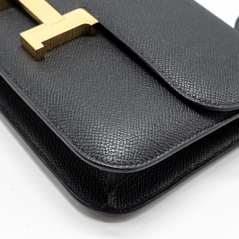 Hermes Constance Elan Epsom Black GHW Stamp W