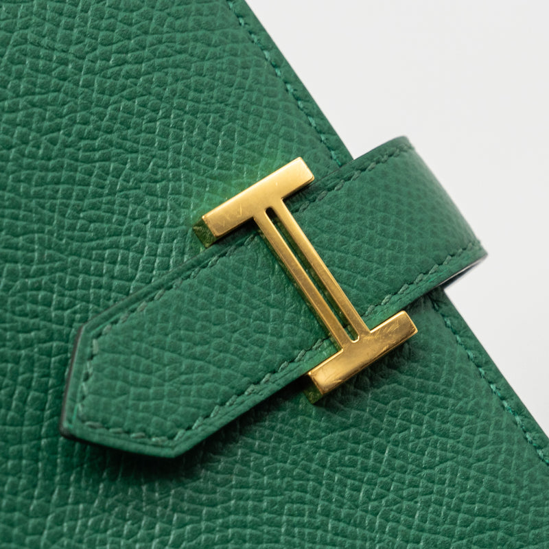 Hermes Bearn Long Wallet Epsom U4 Vert Vertigo GHW Stamp A