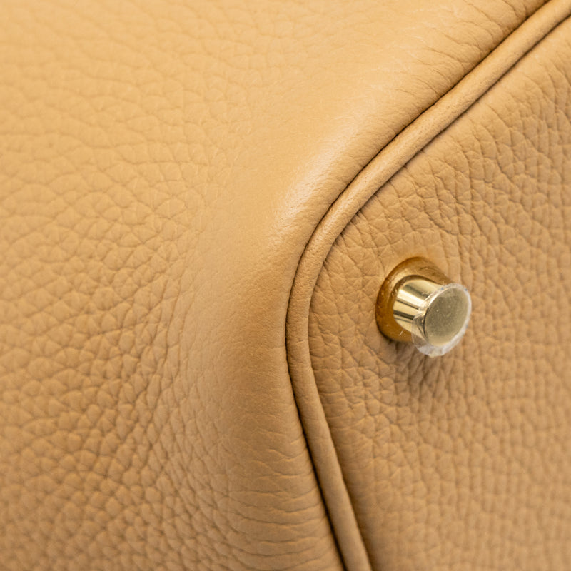 Hermes Picotin 18 lock bag clemence biscuit GHW stamp K