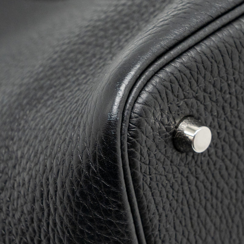 HERMES Picotin22 Lock Bag Clemence Black SHW Stamp B