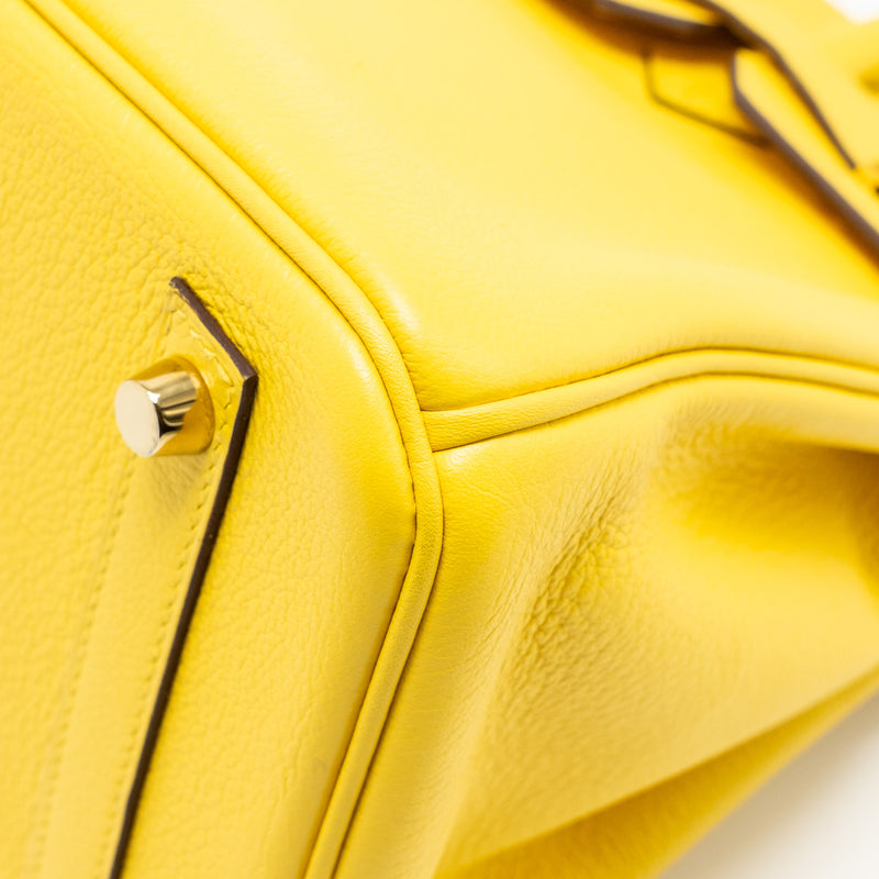 Hermes Birkin 30 Taurillon Novillo Jaune De Naples GHW Stamp D