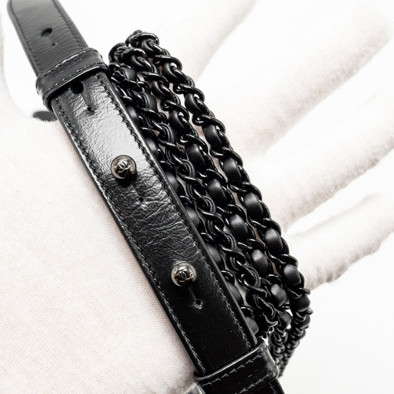 CHANEL Small Gabrielle Hobo Bag Aged Calfskin So Black