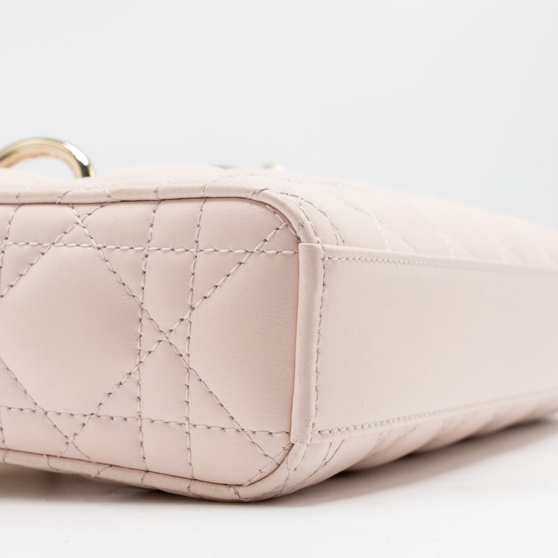 Dior Small Lady D-Joy Bag Cannage Lambskin Powder Pink LGHW
