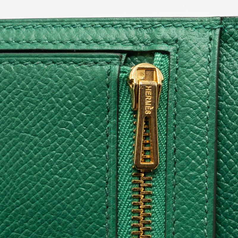 Hermes Bearn Long Wallet Epsom U4 Vert Vertigo GHW Stamp A