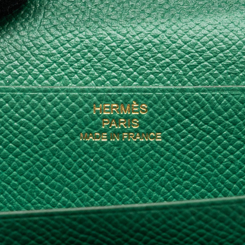 Hermes Bearn Long Wallet Epsom U4 Vert Vertigo GHW Stamp A