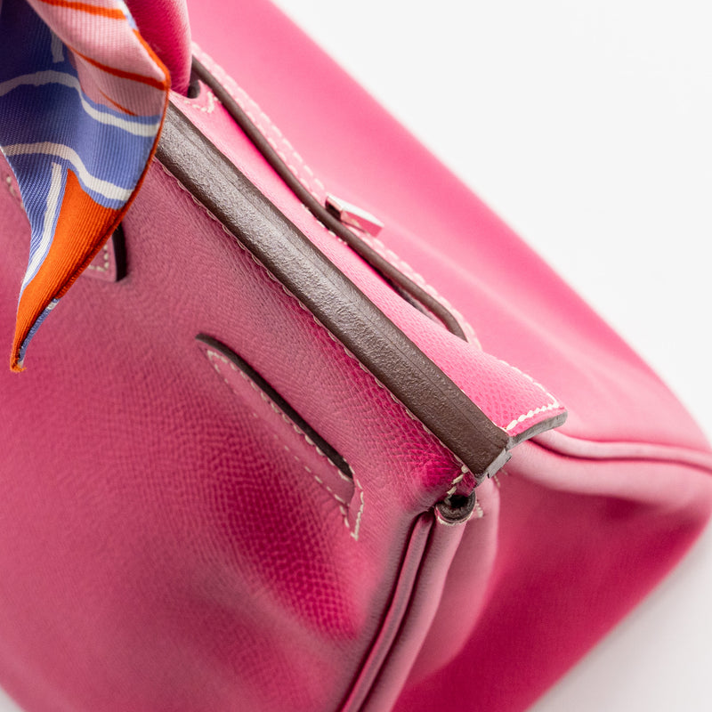 Hermes Birkin 30 Epsom rose tyrien SHW stamp square O