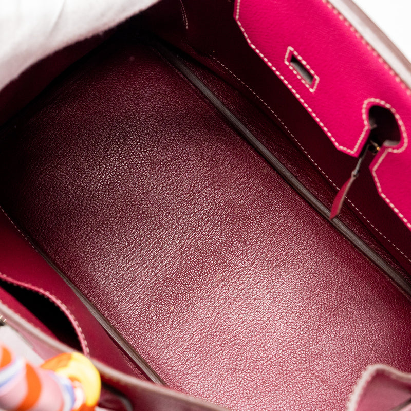 Hermes Birkin 30 Epsom rose tyrien SHW stamp square O