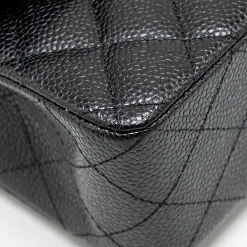 Chanel Small Classic Double flap bag caviar black GHW (microchip)