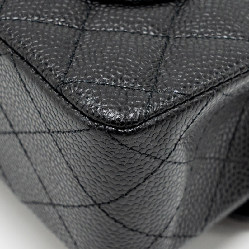 Chanel Small Classic Double flap bag caviar black GHW (microchip)