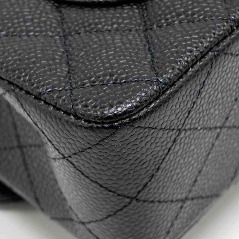 Chanel Small Classic Double flap bag caviar black GHW (microchip)