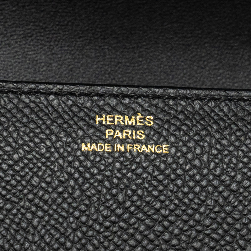 Hermes Constance Elan Epsom Black GHW Stamp W