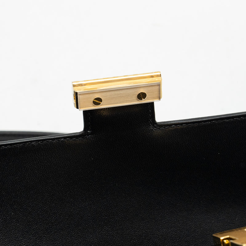 Hermes Constance Elan Epsom Black GHW Stamp W