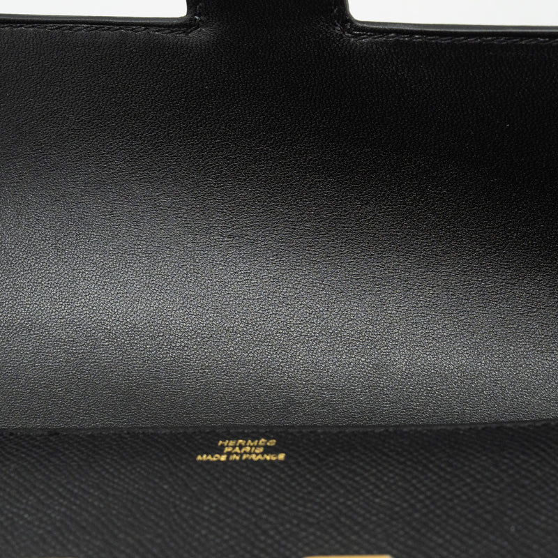Hermes Constance Elan Epsom Black GHW Stamp W
