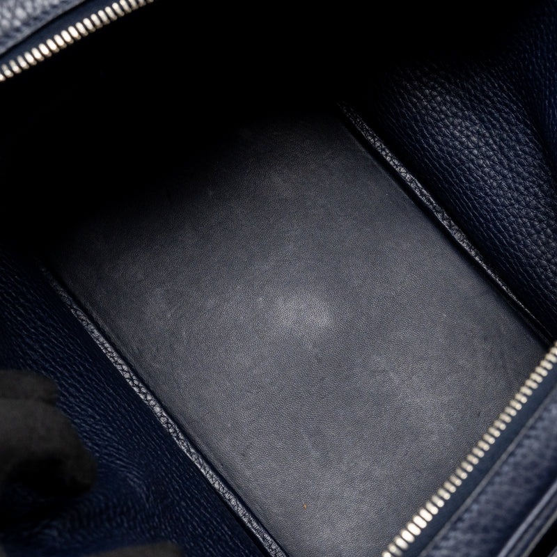 Hermes Lindy 30 Clemence blue nuit SHW stamp T