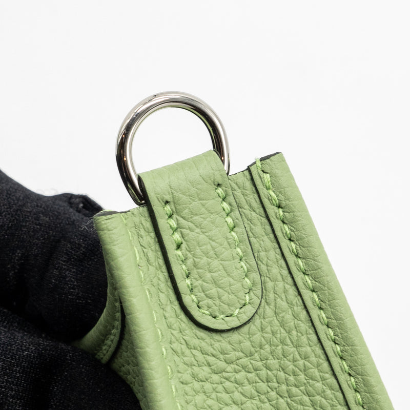 Hermes Mini Evelyn Clemence Vert Criquet SHW Stamp B