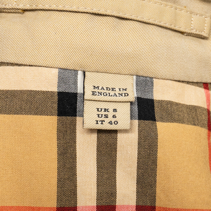 Burberry Size UK8 The Kensington Medium Coat Cotton Brown