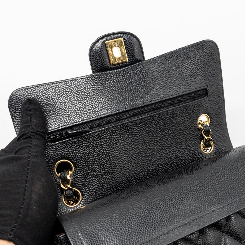 Chanel Small classic double flap bag caviar black GHW