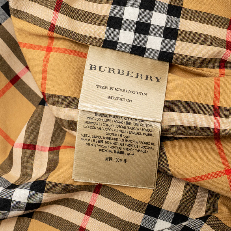 Burberry Size UK8 The Kensington Medium Coat Cotton Brown