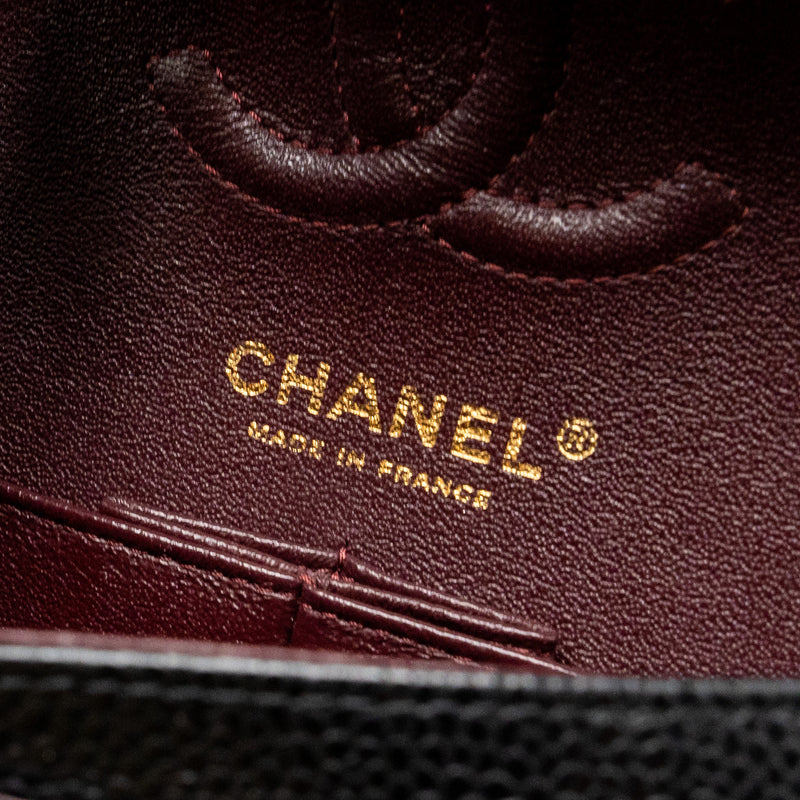 Chanel Small classic double flap bag caviar black GHW