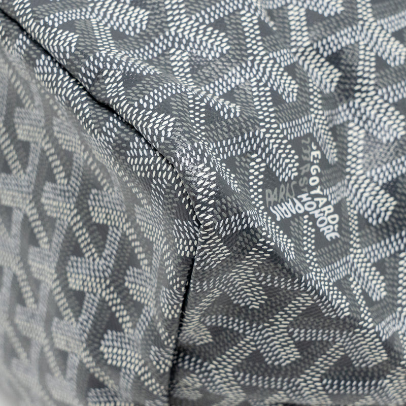 Goyard Saint Louis PM Tote Bag Goyardline Canvas Grey SHW