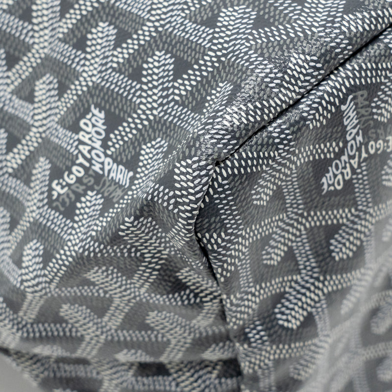 Goyard Saint Louis PM Tote Bag Goyardline Canvas Grey SHW