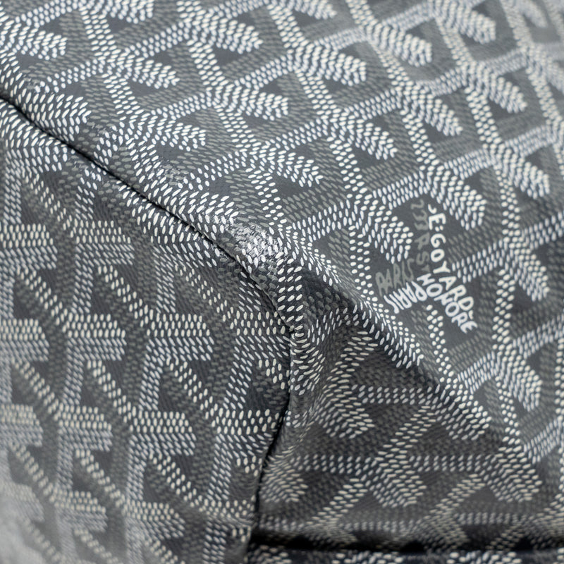 Goyard Saint Louis PM Tote Bag Goyardline Canvas Grey SHW