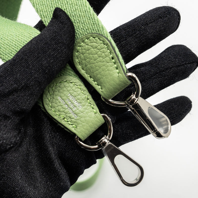 Hermes Mini Evelyn Clemence Vert Criquet SHW Stamp B