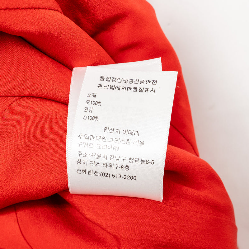 Dior Size 36 A-line Dress Wool Red
