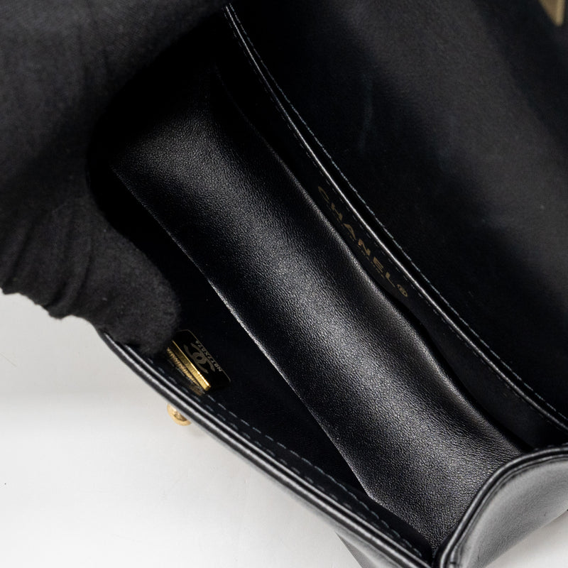 Chanel Top Handle Small Boy Bag Limited Edition Calfskin Black GHW(microchip)