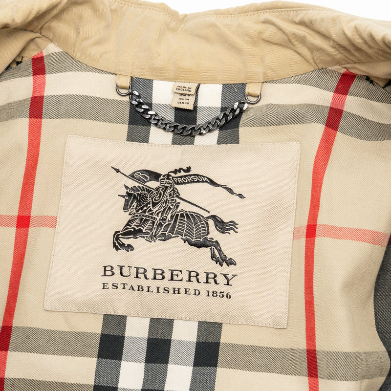 Burberry Size UK2 Short Trench Coat Beige