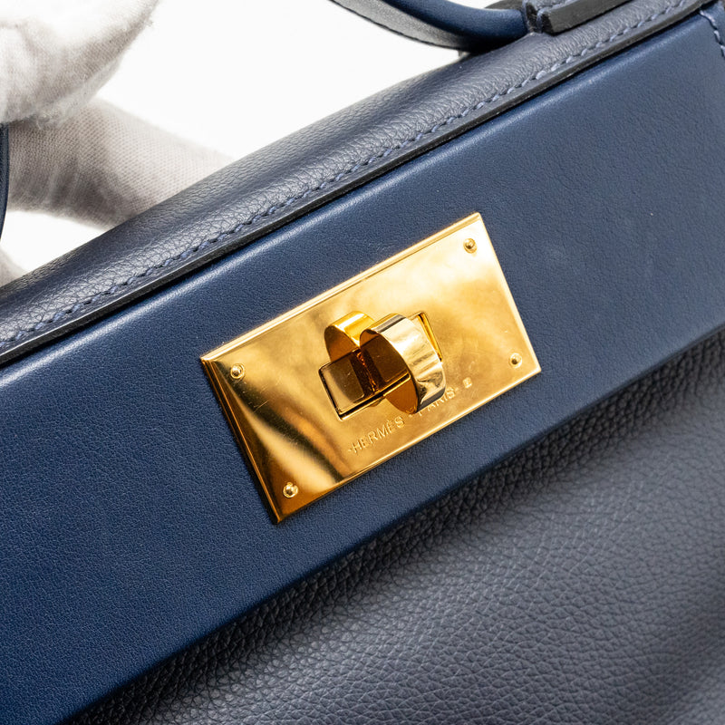 Hermes Mini 2424 24/24-21 bag evercolor blue nuit GHW stamp Z