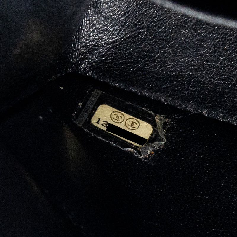 Chanel Medium classic double flap bag caviar Black GHW