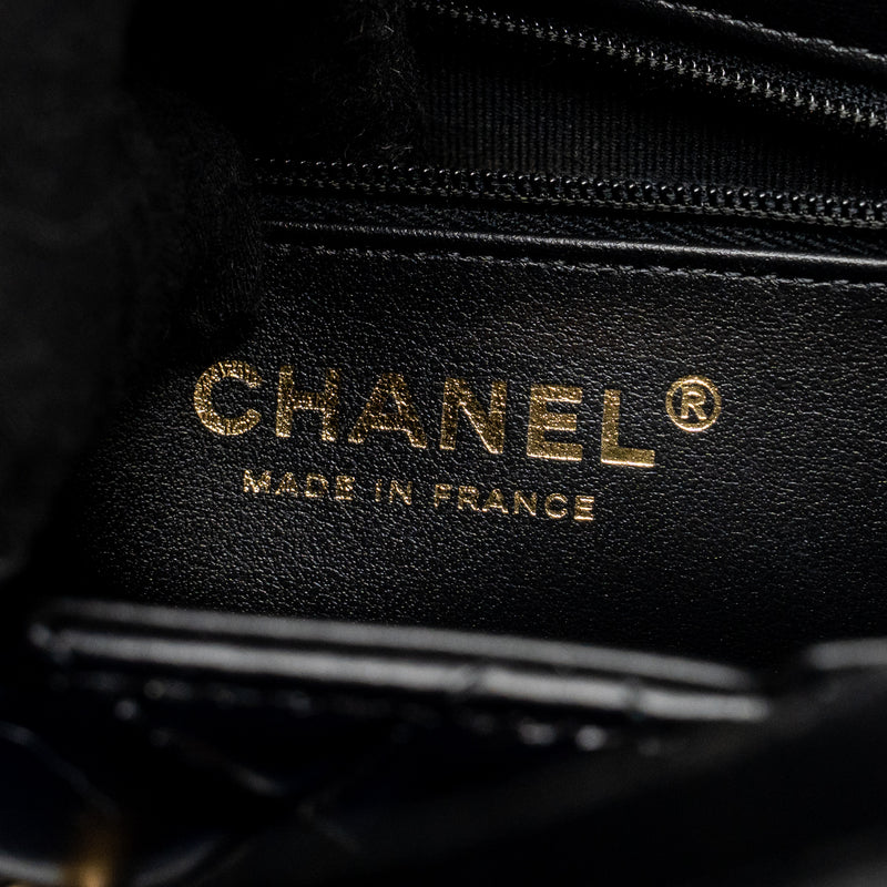 Chanel Mini Kelly Shopping Tote bag calfskin black GHW (microchip)