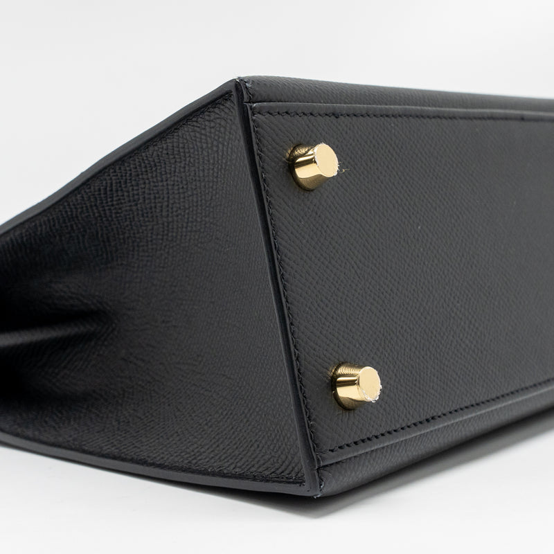 Hermes kelly 25 Epsom Black GHW stamp U