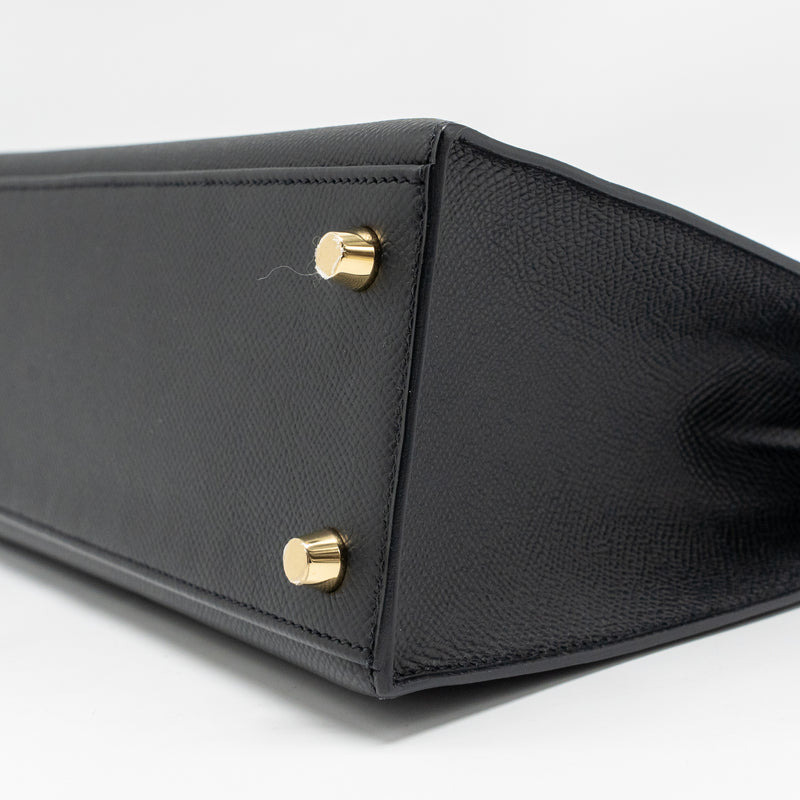 Hermes kelly 25 Epsom Black GHW stamp U