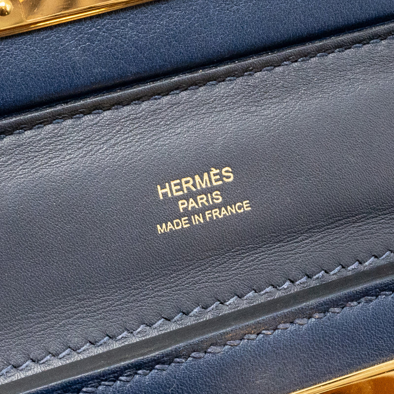 Hermes Mini 2424 24/24-21 bag evercolor blue nuit GHW stamp Z