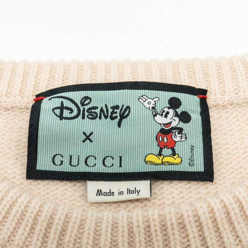 Gucci Size S Disney Limited Edition Mickey Mouse Sweater Wool Light Pink/Multicolour