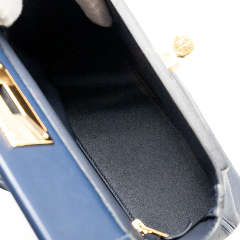 Hermes Mini 2424 24/24-21 bag evercolor blue nuit GHW stamp Z