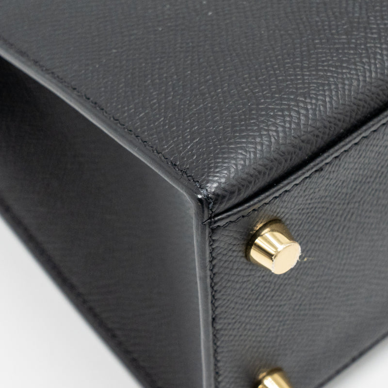 Hermes kelly 25 Epsom Black GHW stamp U