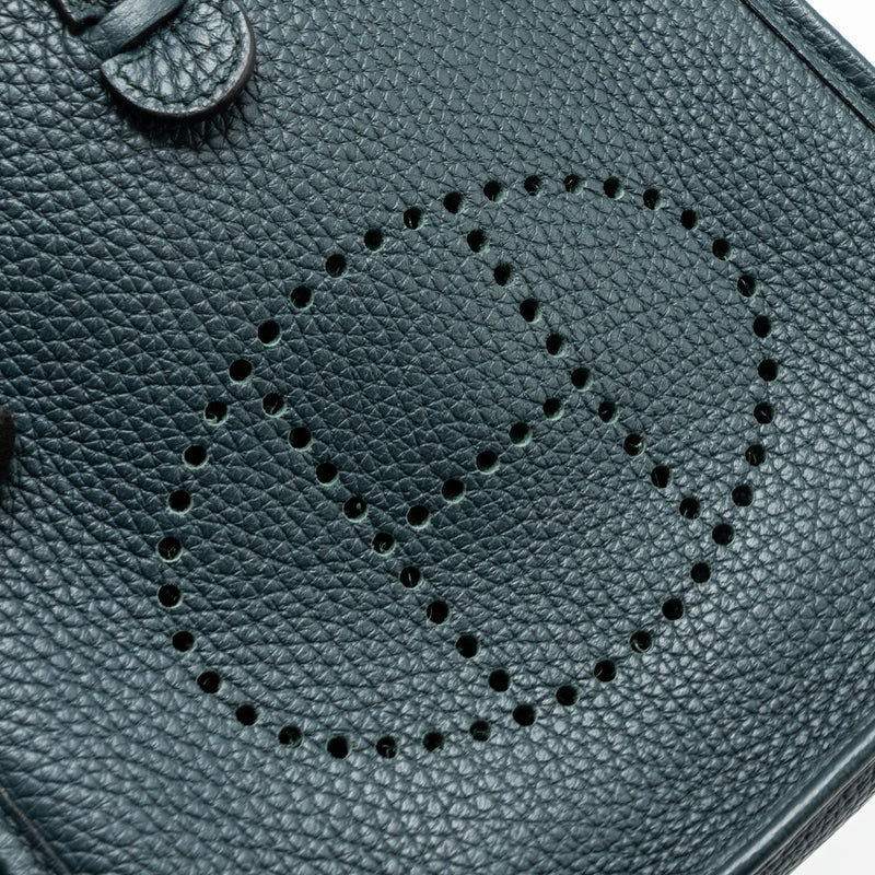 Hermes mini evelyne clemence vert cypres GHW stamp Y