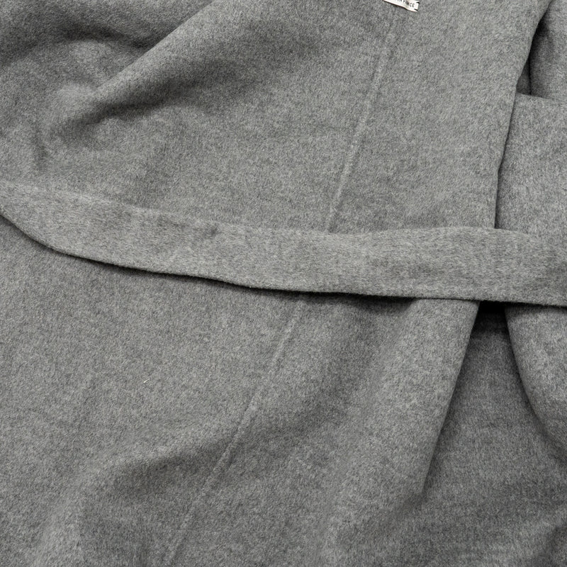 Hermes Size 34 Double-face Long Inspi Couverture Coat Cashmere Gris Crayon