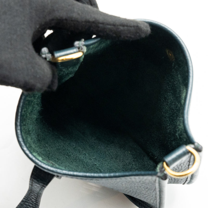 Hermes mini evelyne clemence vert cypres GHW stamp Y