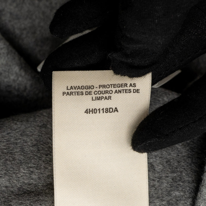 Hermes Size 34 Double-face Long Inspi Couverture Coat Cashmere Gris Crayon