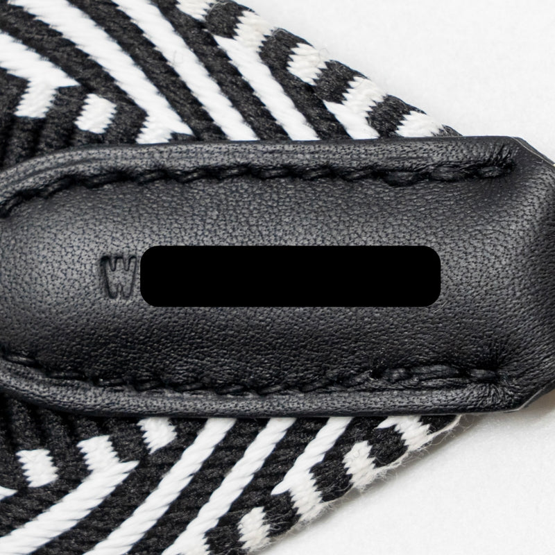 Hermes 90cm Bandouliere Shoulder Strap 50mm Width Canvas/Swift Black/White GHW Stamp W