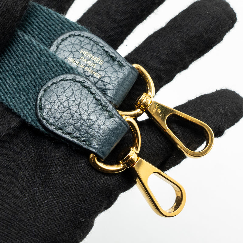 Hermes mini evelyne clemence vert cypres GHW stamp Y