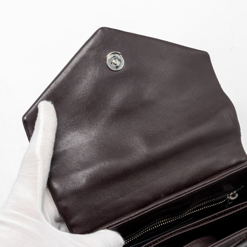 Saint Laurent/YSL Loulou Toy Strap Bag Calfskin Brown SHW