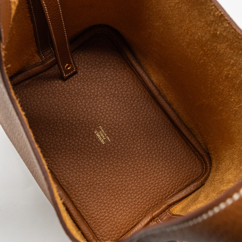 Hermes Picotin 18 Lock Bag Clemence Gold GHW Stamp B