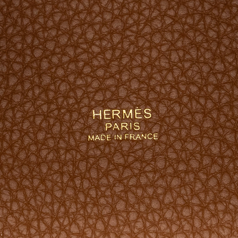Hermes Picotin 18 Lock Bag Clemence Gold GHW Stamp B