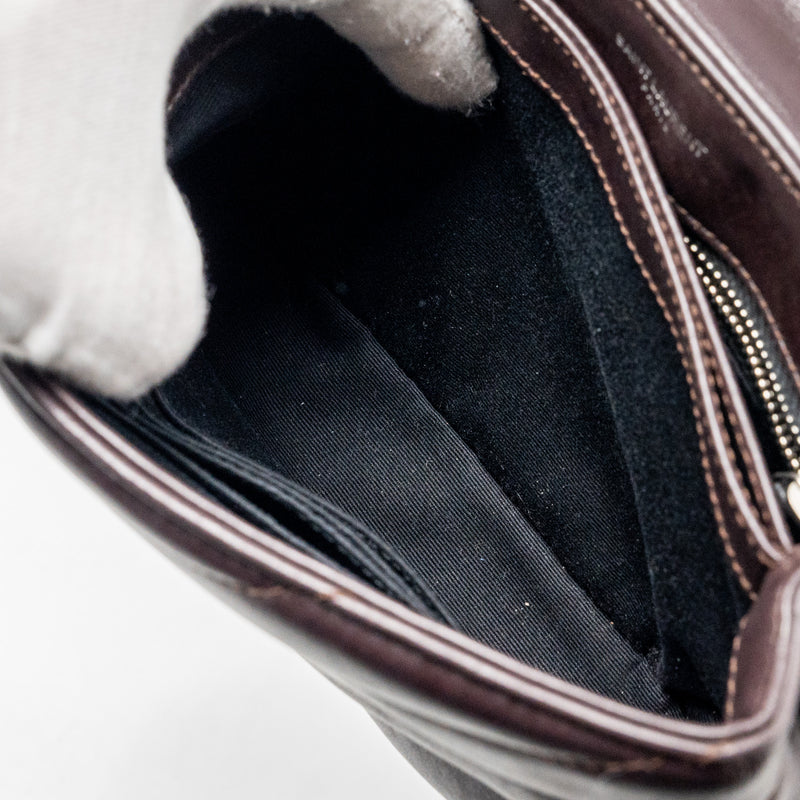 Saint Laurent/YSL Loulou Toy Strap Bag Calfskin Brown SHW