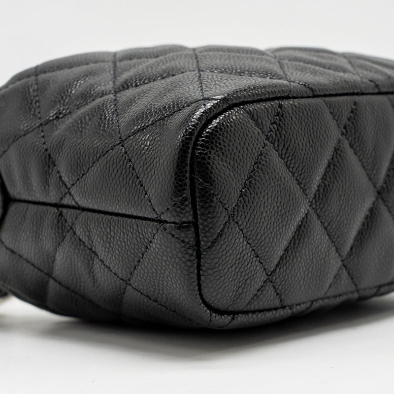 Chanel Quilted Hobo Bag Caviar Black GHW (Microchip)